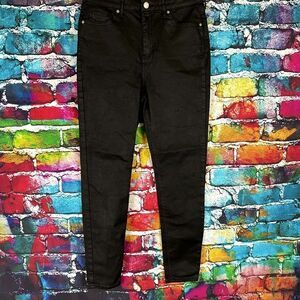 Miss Selfridge Denim Black Stretch Skinny Jeans Size 8